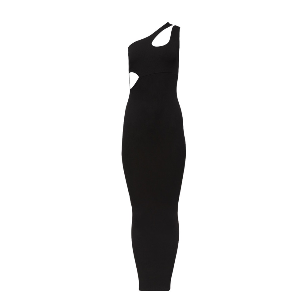 Elegant Black One-Shoulder Dress